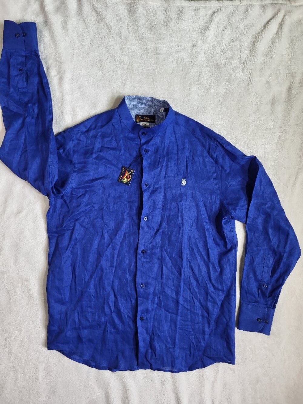 Fabio Dei Velapazza Men’s Italian Linen Dress Shirt - Large NWT